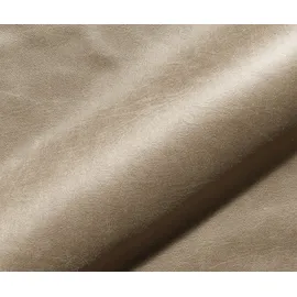 DeLife Drehstuhl Zoa-Flex Mikrofaser Beige Vintage Kreuzgestell breit Edelstahl 360° drehbar Wippfunktion Taschenfederkern