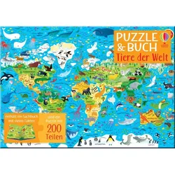 Puzzle & Buch: Tiere der Welt