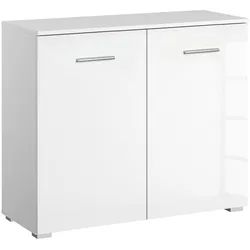 Hochkommode RAUCH "Halle", weiß, B:93cm H:81cm T:42cm, Sideboards, Breite 93 cm, 2 Türen