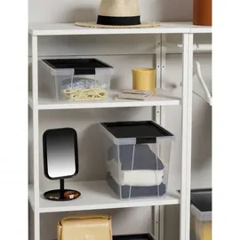 Tatay Aufbewahrungsbox 2x7 l + 1x15 l 3-tlg. Schwarz/Transparent