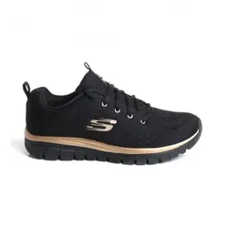 Skechers für Damen. 12615 Turnschuhe Graceful Get Connected schwarz (35), Schnürsenkel, Sportlich, Sportbekleidung, Multisport