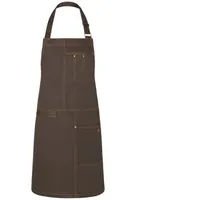 KARLOWSKY Latzschürze Urban Casual-Style - chocolate