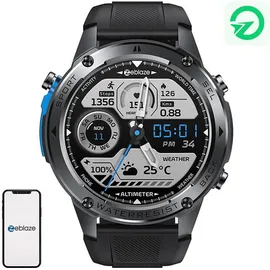 Zeblaze Stratos 2 Ultra BT 0 mm Kunststoffgehäuse Schwarz Sportarmband Schwarz One Size