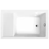 Polysan JAZZ 120x75cm Duschwanne mit Sitz, weiss