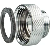 tecuro Aufnahme Adapter Übergangsstück AG 3/4 Zoll auf IG 1 Zoll silber