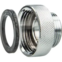 tecuro Aufnahme Adapter Übergangsstück AG 3/4 Zoll auf IG 1 Zoll silber