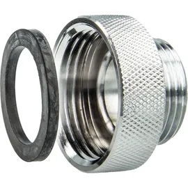 tecuro Aufnahme Adapter Übergangsstück AG 3/4 Zoll auf IG 1 Zoll silber