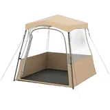 COSTWAY Wurfzelt, Personen: 3, Pop-Up-Campingzelt mit Tragetasche, PVC braun 135 cm x 183 cm x 175 cm