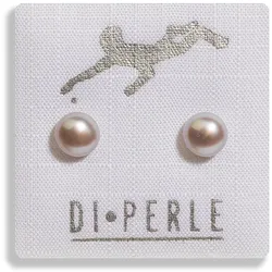Paar Ohrstecker DI PERLE "Damen Perlenschmuck 925 Silber Süsswasser Perlen Ohrstecker", grau, Ohrringe, Damen, Damen, Damen Perlenschmuck