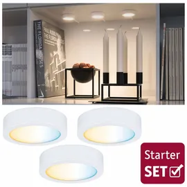 Paulmann Clever Connect Starter Set Disc weiß matt tunable White 3er Set