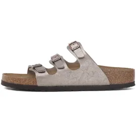 Birkenstock Damen Pantolette Florida Birko-Flor Graceful schmal Braun 41 - 41 EU Schmal