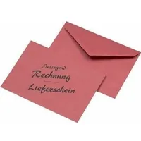 MAILmedia Mailmedia, Versandtasche + Luftpolstertasche, Briefumschlag C6 "Lieferschein/Rechnung", rot