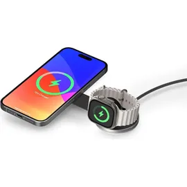 Twelve South ButterFly 2-in-1 MagSafe Ladegerät – Laden von iPhone, und Apple Watch, gleichzeitig – Dient als Displayständer – Rei... - Grau