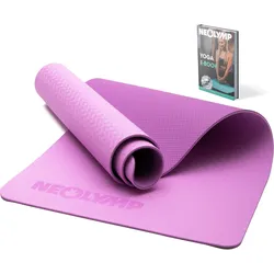 Yogamatte Flieder – Rutschfeste Sportmatte, Pilattesmate mit Tragegurt 183 CM