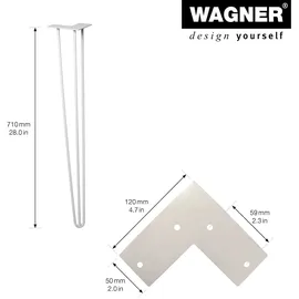 wagner® design yourself 4 WAGNER® design yourself HAIRPIN ST 8276 Tischbeine grau