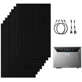 Anker Balkonkraftwerk Anker Solix 4000W PV Komplettset mit Solarbank 4 E5000 Pro, 2500 W, (Set, 8-St., Ohne/Mit BP5000 Erweiterungsakku), mit 2500W Ausgangsleistung, IP66 schwarz