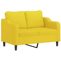 vidaXL 2-Sitzer-Sofa Hellgelb 120 cm Stoff