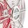 h.koenig JOE50 Tischventilator metall/rot