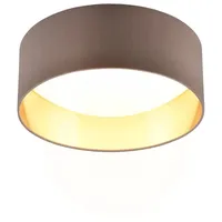 Trio Reality LED Deckenleuchte Locarno 1-flammig Taupe Ø 30