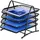 luxuskollektion Briefablage Dokumentenablage Metall 4er Organizer Büro 30 x 34 x 30 cm