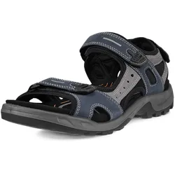 Riemchensandale ECCO "Offroad", Herren, Gr. 46, blau (marine grau), Nubukleder, sportlich, Schuhe, Sommerschuh, Klettschuh, Outdoorschuh, in Trekking-Optik