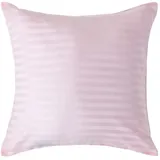Homescapes Kissenbezug Gestreift 40 x 40 cm Rosa