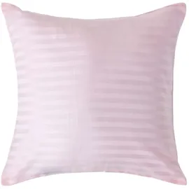 Homescapes Kissenbezug Gestreift 40 x 40 cm Rosa