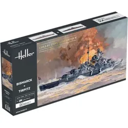 HELLER 85078 1:400 Bismarck + Tirpitz TWINSET