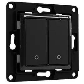 Shelly Wandtaster Wall Switch 2, schwarz, 2-fach