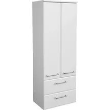 Saphir Quickset Badschrank 50 x 136,1 x 33 cm Weiß