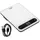 Adler AD 3177WB Küchenwaage Digital 10 kg, Elektronische Haushaltswaage mit Tara Funktion, USB-C aufladbar, Präzisionswaage zum Kochen und Backen, Glaswaage, Weiß