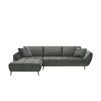 bobb Ecksofa mit Sitztiefenverstellung Carly ¦ grau ¦ Maße (cm): B: 320 H: 90 T: 215.0