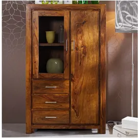 MASSIVMOEBEL24.DE Highboard 90 x 148 x 42 cm Braun