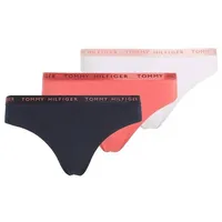 Tommy Hilfiger Underwear Slip SHINE 3 PACK THONG GIFTING (Packung, 3er-Pack) mit Tommy Hilfiger Logobund bunt S (36)