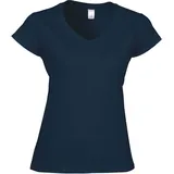 Gildan Damen V-Neck T-Shirt \64V00L\" navy S"