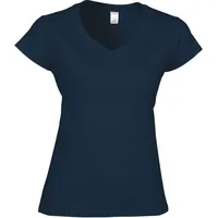 Gildan Damen V-Neck T-Shirt \64V00L\" navy S"