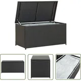 Gartenbox Poly Rattan 100x50x50 cm Schwarz - Auflagenbox - Gartenbox - Gartentruhe - Outdoor Box - Wetterfest - The Living Store
