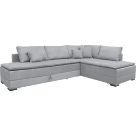 Home Affaire Ecksofa Cord 3-Sitzer Grau