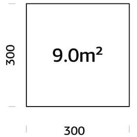 Palmako Fundament 300 x 300 cm imprägniert Braun