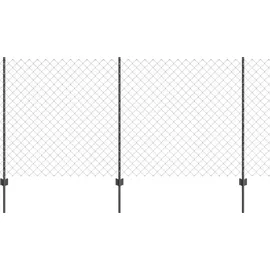 vidaXL Zaun mit Pfosten 1,2 x 25 m Grau/Stahl
