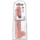KING COCK with Balls, Light, 38 cm
