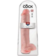 KING COCK with Balls, Light, 38 cm