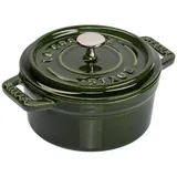Staub Auflaufform Mini Cocotte 10cm rund Basilikum-grün, Gusseisen