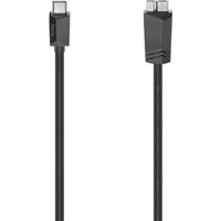 Hama USB-C-Kabel, USB-C-Stecker - Micro-USB-St., USB 3.2 Gen1, 5 Gbit/s, 0,75 m USB 3.2), USB C Micro-USB A Schwarz