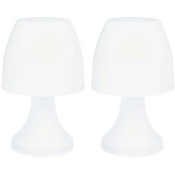 WellHome Set aus 2 kabellosen LED-Tischlampen in Weiß