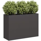 vidaXL Pflanzkübel Schwarz 120x40x80 cm Kaltgewalzter Stahl