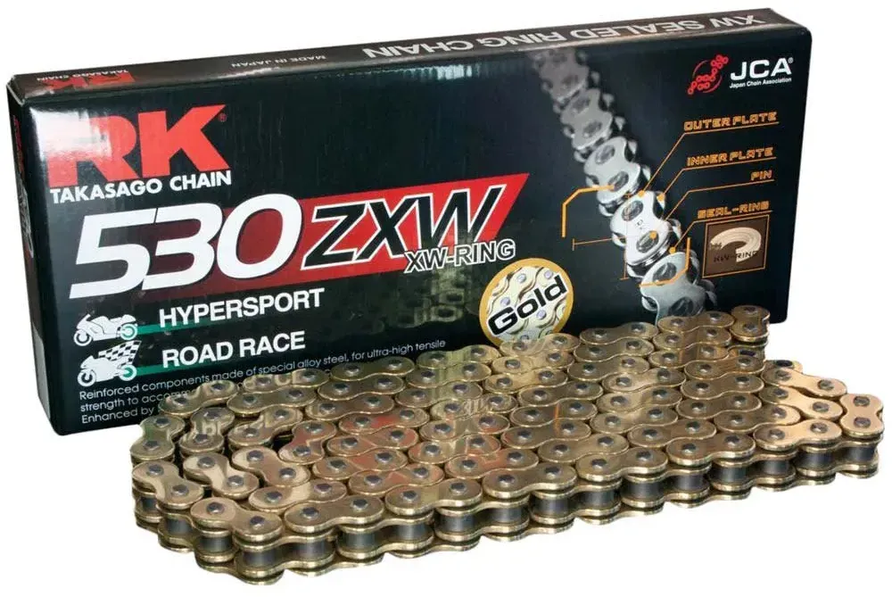Rk 530zxw Kette - Gold / Black - 130 Links