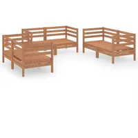 vidaXL 6-tlg Garten-Lounge-Set Honigbraun Massivholz Kiefer