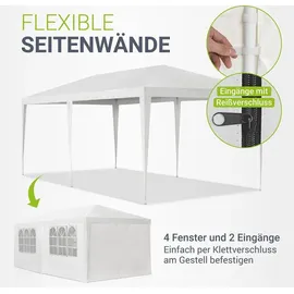 Juskys Partyzelt 3 x 6 m Weiß