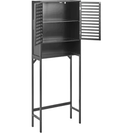 Beliani Badezimmerschrank Okarche 63 x 167 cm Schwarz